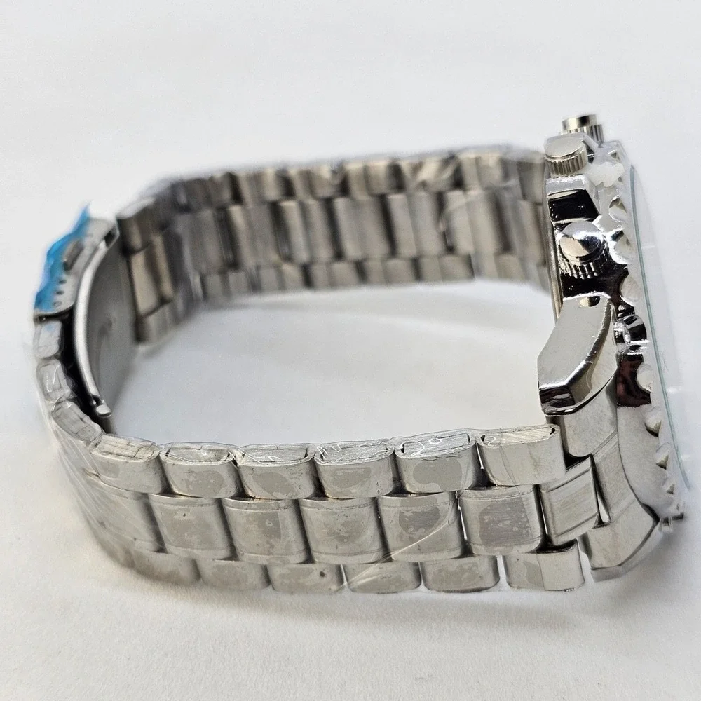 45MM Men's Watch Gray Case Black Dial‎ Date Indicator Gray Band 8